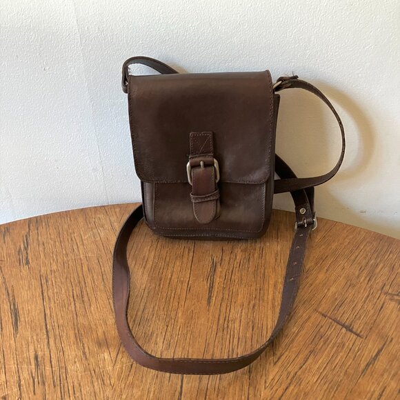 Vintage Aldo Small Crossbody Leather Bag - Dark Brown - Picture 3 of 9